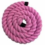 32mm Pink Acrylic Cotton 3 Strand Rope - By The Metre