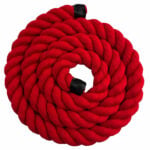 28mm Red Acrylic Cotton 3 Strand Rope - By The Metre