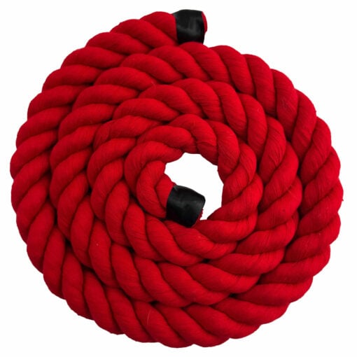 red acrylic cotton 3 strand rope 1
