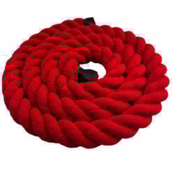 red acrylic cotton 3 strand rope 2
