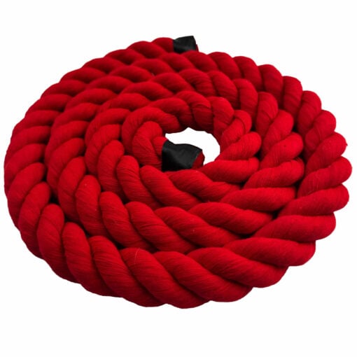 red acrylic cotton 3 strand rope 2