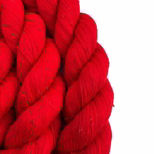 red acrylic cotton 3 strand rope 3