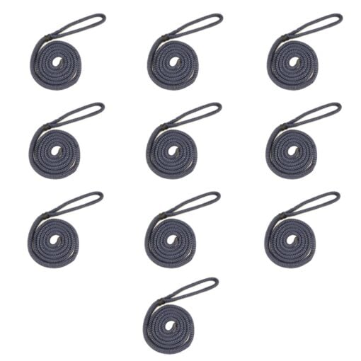 10 navy blue double braided polyester fender lines