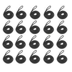 20 black double braided polyester fender lines