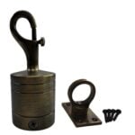 24mm Antique Brass Trigger Hook And Eye Plate Rope Fittings