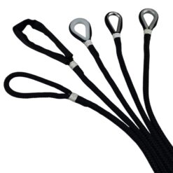 black double braided polyester mooring wraps 2