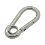 10mm Stainless Steel Carbine Hook With Eyelet