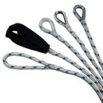 White With Blue Fleck Double Braided Polyester Mooring Warps
