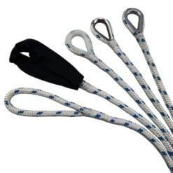 white blue double braided polyester mooring wraps 3