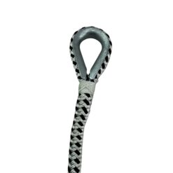 white with black fleck double braided polyester mooring wraps 1