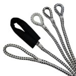 White With Black Fleck Double Braided Polyester Mooring Warps