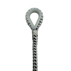 white with black fleck double braided polyester mooring wraps 7