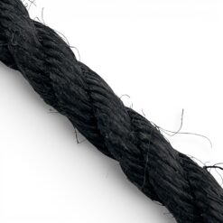 18mm black staplespun fall rope with gin wheel x 10 metres 2 tonne hook 2