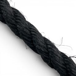 18mm black staplespun fall rope with gin wheel x 10 metres 2 tonne yellow hook 2