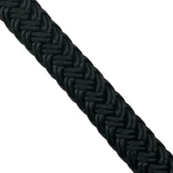 2 x 10mm black double braid polyester mooring warps x 6 metres stainless thimble 4
