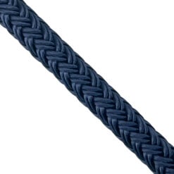 2 x 8mm navy blue double braid polyester mooring warps x 6 metres stainless thimble 2