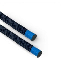 2 x 8mm navy blue double braid polyester mooring warps x 6 metres stainless thimble 3