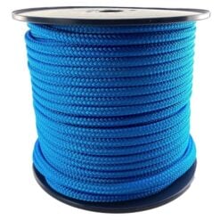 2 x 8mm royal blue double braid polyester mooring warps x 6 metres stainless thimble 5