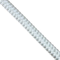 2 x 8mm white double braid polyester mooring warps x 6 metres stainless thimble 3