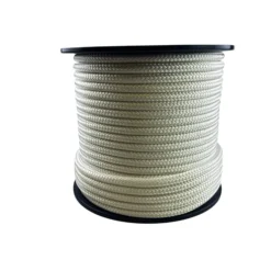 2 x 8mm white double braid polyester mooring warps x 6 metres stainless thimble 5