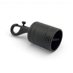 24mm powder coated black trigger hook and eye plate rope fittings 4