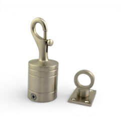32mm satin nickel trigger hook and eye plate rope fittings 1