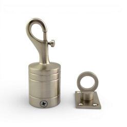 40mm satin nickel trigger hook and eye plate rope fittings 2