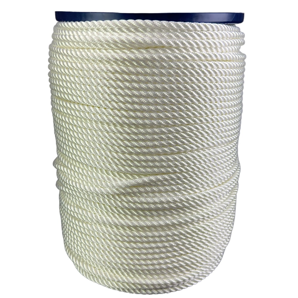 6mm white polyester rope 500 metre reel 2