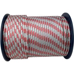 10mm grey with red fleck double braid polyester rope 200 metre reel 2