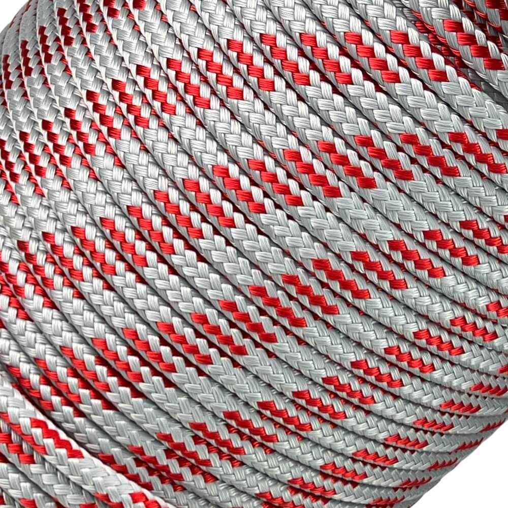 10mm grey with red fleck double braid polyester rope 200 metre reel 4