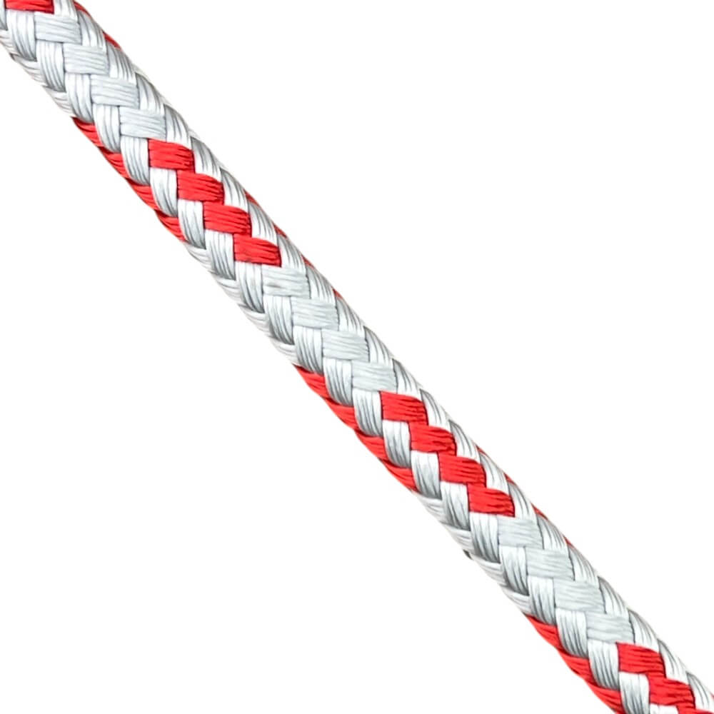 10mm grey with red fleck double braid polyester rope 200 metre reel 5