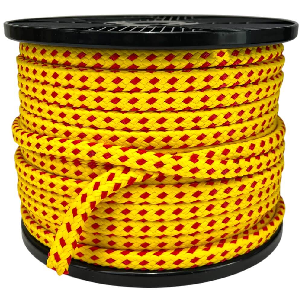 10mm yellow red safety floating buoy line rope 50 metre reel 1
