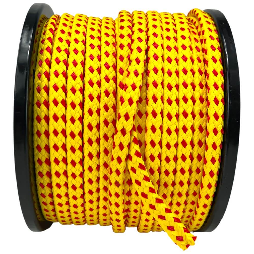 10mm yellow red safety floating buoy line rope 50 metre reel 2