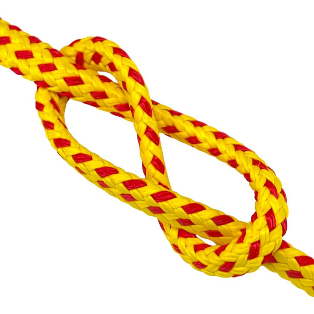 10mm yellow red safety floating buoy line rope 50 metre reel 6