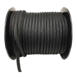 12mm black double braid polyester rope 50 metre reel discount marine 1