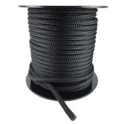12mm black double braid polyester rope 50 metre reel discount marine 2