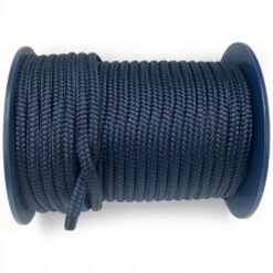 14mm navy blue double braid polyester rope x 50 metre reel discount 2