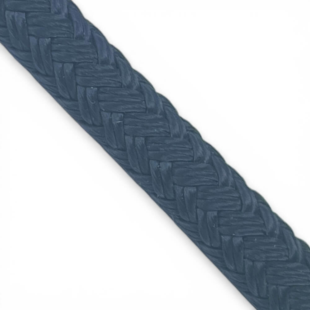14mm navy blue double braid polyester rope x 50 metre reel discount 4