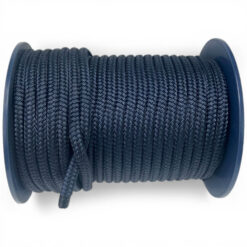 16mm navy blue double braid polyester rope x 50 metre reel discount 2