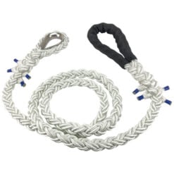 18mm white 8st nylon mooring rope strop stainless thimble 6 protected eye 2