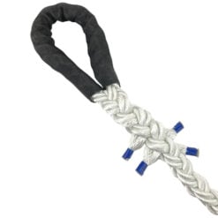 18mm white 8st nylon mooring rope strop stainless thimble 6 protected eye 4