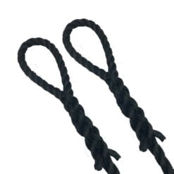 2 x 18mm black staplespun mooring ropes 8 inch soft eye 2