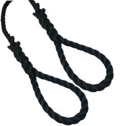 2 x 32mm black staplespun mooring ropes 8 inch soft eye 4