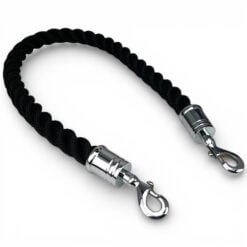 24mm black softline barrier rope polished chrome trigger hooks 1
