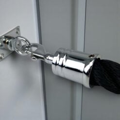 24mm black softline barrier rope polished chrome trigger hooks 3
