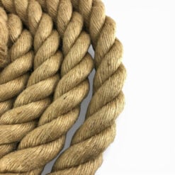 24mm natural jute bannister rope 4 polished brass low profile handrail brackets 5
