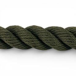 24mm olive softline barrier rope powder coated black trigger hooks & eyeplates 6