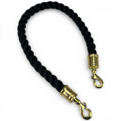 30mm black softline barrier rope polished brass trigger hooks 2