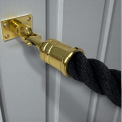 30mm black softline barrier rope polished brass trigger hooks 3