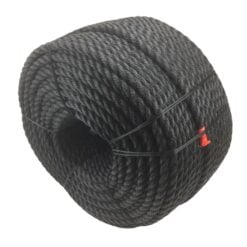32mm black staplespun decking rope garden outdoor handrail 2
